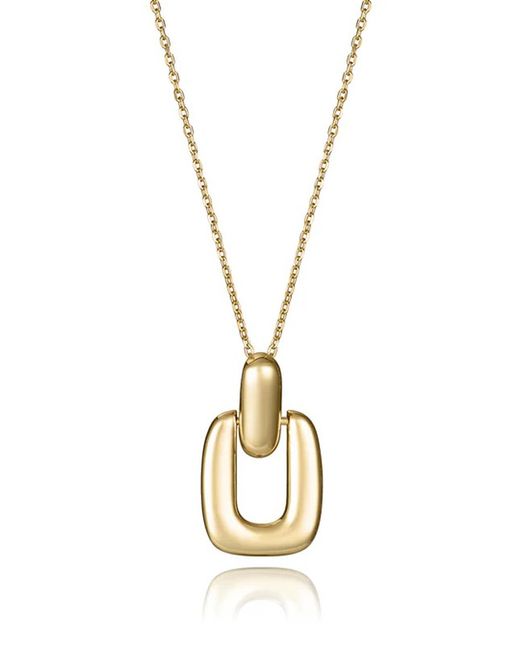 Viceroy Gold Silver Necklace 42+3cm Women 2317C100-00 Rectangular Pendant