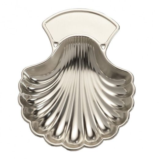 Coquille d'alpaga argentée gravée LU8134