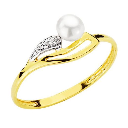 Communion Set 18kts Guld Bicolor Örhängen och 18kts Guld Bicolor Ring 20693