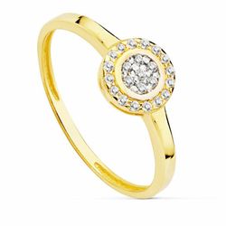 Kommunionssæt 18kts Guld Bicolor Øreringe og 18kts Guld Bicolor Ring 20737