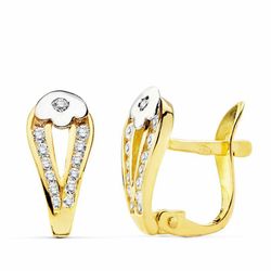 Kommunionssæt 18kts Guld Bicolor Øreringe og 18kts Guld Bicolor Ring 20739