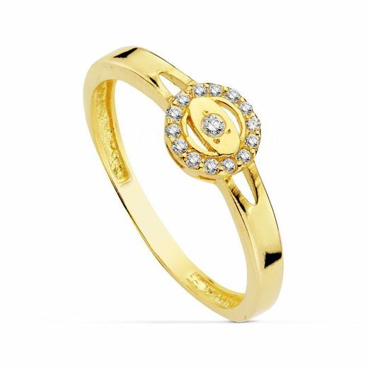 Communion Set 18kts Guldøreringe Zircons og 18kts Gold Ring Communion Zircons 20712