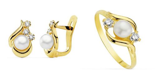 Communion Set 18kts Guldøreringe Communion og 18kts Gold Ring Communion 20707