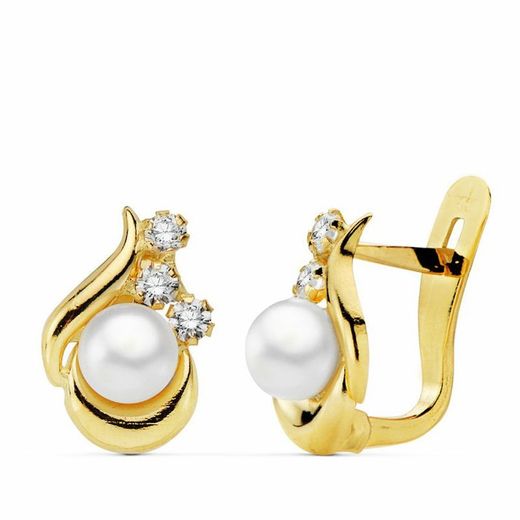 Conjunto de Comunhão Comunhão de Brincos de Ouro 18k e Comunhão de Anel de Ouro 18k 20707