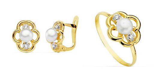 Communion Set 18kts Guldøreringe Communion og 18kts Gold Ring Communion 20708