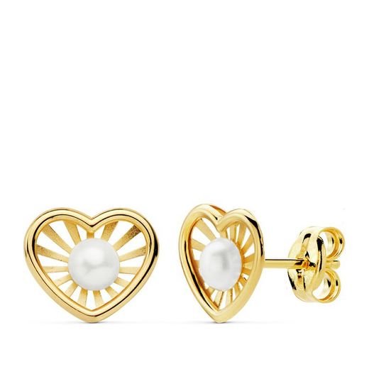 Σετ κοινωνικής σκουλαρίκια με χρυσή καρδιά 18kts και χρυσό δαχτυλίδι καρδιάς 18kts 20756