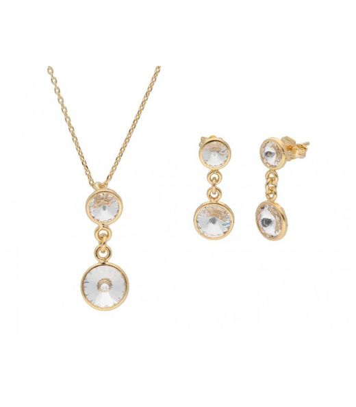 Conjunt Plata Daurada Liska Dona LSW3228C-D Liska Crystal Blanco