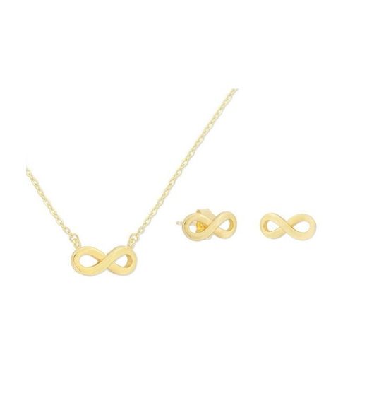 Conjunto Liska Feminino Dourado e Prateado MED376C-D Infinity