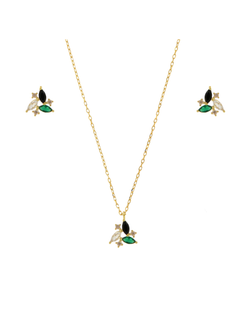 Conjunto Plata Dorada Mujer PJUE323/VC Circonitas Multicolor