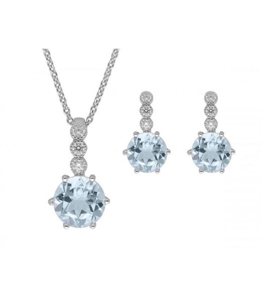 Parure en argent pour femme Liska LAD7318C avec zircone bleue