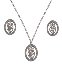 Conjunto Plata Mujer PJUE321 Corazón Circonitas