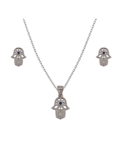 Conjunto Plata Mujer PJUE336 Mano De Fátima