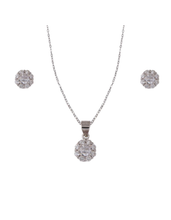 Conjunto Plata Mujer PJUE343 Circonitas