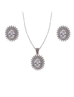 Conjunto Plata Mujer PJUE345 Circonitas