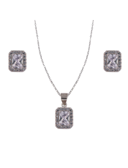 Conjunto Plata Mujer PJUE347 Circonitas