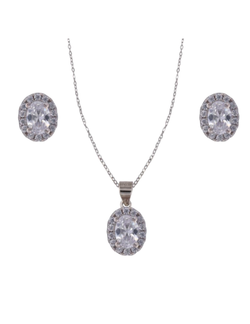 Conjunto Plata Mujer PJUE348 Circonitas