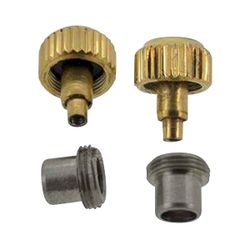 Corona Reloj Acero Dorado 245112 Roscada C. Tubo R90 Diámetro 4,00mm x (T Diámetro 3,00mm x 2,00mm)