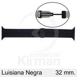 Correa Reloj Silicona 32mm 135171/32N Smart Luisiana Negra Cierre Hebilla