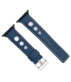 Correa Reloj Apple Watch Diloy Piel Azul Oscuro 40mm C. Adaptador Acero Negro AWP355.05FN.40