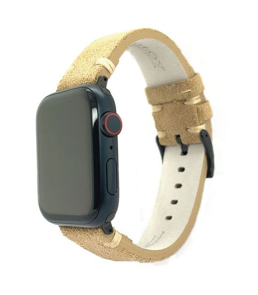 Correa Reloj Apple Watch Diloy Piel Crema 44mm C. Adaptador Acero Negro AW417.23FN.44