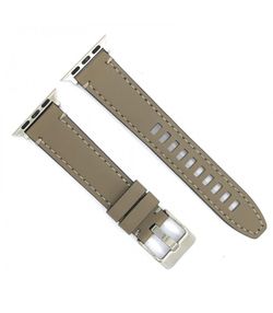 Correa Reloj Apple Watch Diloy Piel Gris 42mm C. Adaptador Acero Plateado AW414.07CC.42