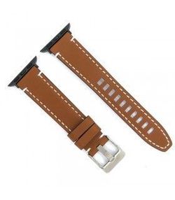 Correa Reloj Apple Watch Diloy Piel Marrón Claro 42mm C. Adaptador Acero Negro AW414.03FN.42