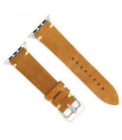 Correa Reloj Apple Watch Diloy Piel Marrón Claro 42mm C. Adaptador Acero Plateado AW417.03CC.42