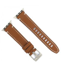 Correa Reloj Apple Watch Diloy Piel Marrón Claro 44mm C. Adaptador Acero Plateado AW414.03CC.44