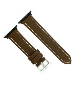 Correa Reloj Apple Watch Diloy Piel Marrón Oscuro 44mm C. Adaptador Acero Negro AW377.02FN.44