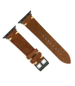 Correa Reloj Apple Watch Diloy Piel Marrón Oscuro 44mm C. Adaptador Acero Negro AW417.02FN.44