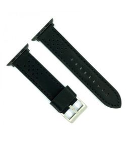 Correa Reloj Apple Watch Diloy Piel Negra 38mm C. Adaptador Acero Negro AW398.01FN.38