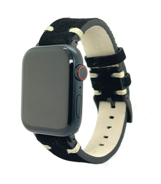 Correa Reloj Apple Watch Diloy Piel Negra 44mm C. Adaptador Acero Negro AW417.01FN.44