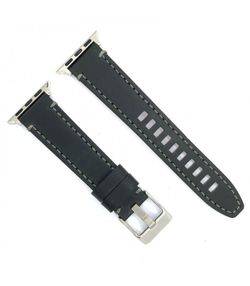 Correa Reloj Apple Watch Diloy Piel Negra 44mm C. Adaptador Acero Plateado AW414.01CC.44