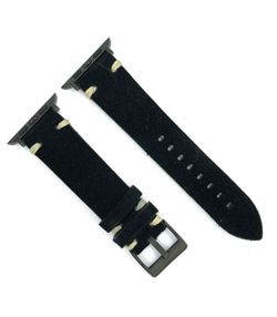 Correa Reloj Apple Watch Diloy Piel Negra 49mm C. Adaptador Acero Negro AW417.01FN.49