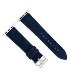 Correa Reloj Apple Watch Diloy Tela Kevlar Azul Oscuro 49mm C. Adaptador Acero Plateado AW416.05CC.49
