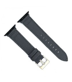 Correa Reloj Apple Watch Diloy Tela Kevlar Gris 42mm C. Adaptador Acero Negro AW416.07FN.42