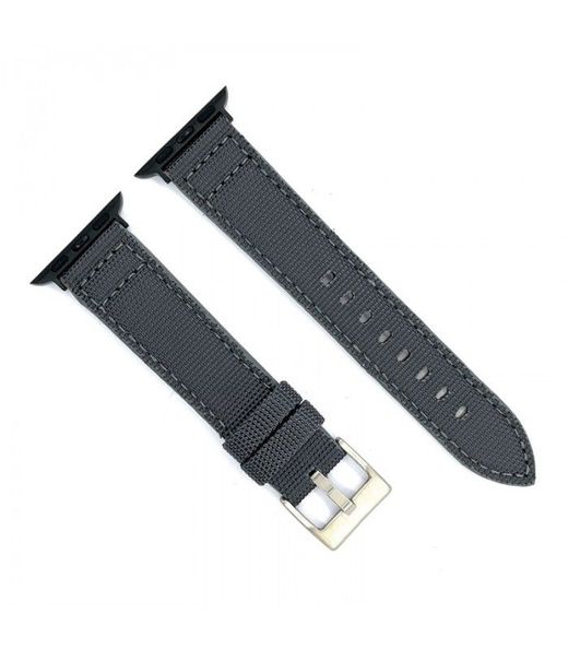 Correa Reloj Apple Watch Diloy Tela Kevlar Gris 49mm C. Adaptador Acero Negro AW416.07FN.49