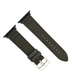 Correa Reloj Apple Watch Diloy Tela Kevlar Verde Oliva 38mm C. Adaptador Acero Negro AW416.27FN.38