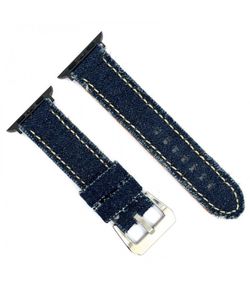 Correa Reloj Apple Watch Diloy Tela Vaquera Azul Oscuro 38mm C. Adaptador Acero Negro AW390.05FN.38