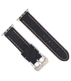 Correa Reloj Apple Watch Diloy Tela Vaquera Negra 42mm C. Adaptador Acero Plateado AW390.01CC.42