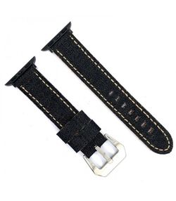 Correa Reloj Apple Watch Diloy Tela Vaquera Negro 40mm C. Adaptador Acero Negro AW390.01FN.40