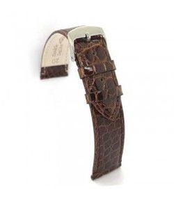 Correa Reloj Diloy Piel Cocodrilo Marrón Oscuro 20mm CP000430.02.20