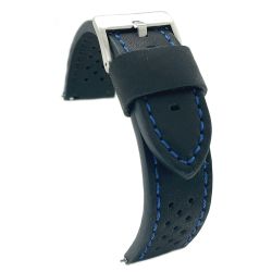 Correa Reloj Diloy Piel Negra Bicolor Azul 18mm CP000398.52.18