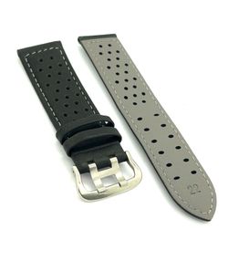 Correa Reloj Diloy Piel Negra Bicolor Gris 20mm CP000380.54.20