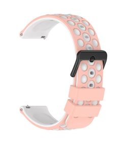 Correa Reloj Diloy Silicón Blanco Bicolor Rosa 22mm CS0SBR43.13.22