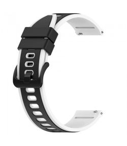 Correa Reloj Diloy Silicón Negro Bicolor Blanco 22mm CS0SBR44.58.22