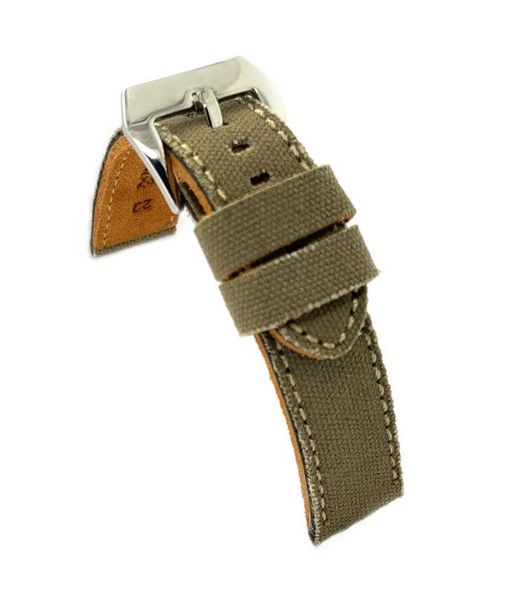 Correa Reloj Diloy Tela Denim-Piel Verde Militar 24mm CP000390.27.24