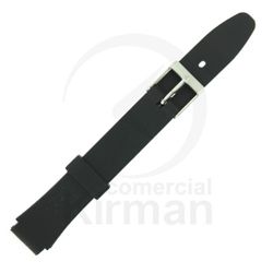 Correa Reloj Goma 12mm 135099 Negra Cierre Hebilla