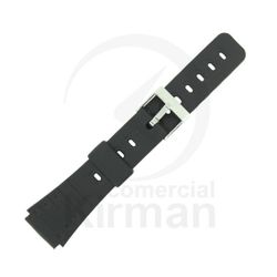 Correa Reloj Goma 18mm 135024 Negra Cierre Hebilla