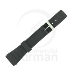 Correa Reloj Goma 18mm 135094/18 Negra Cierre Hebilla